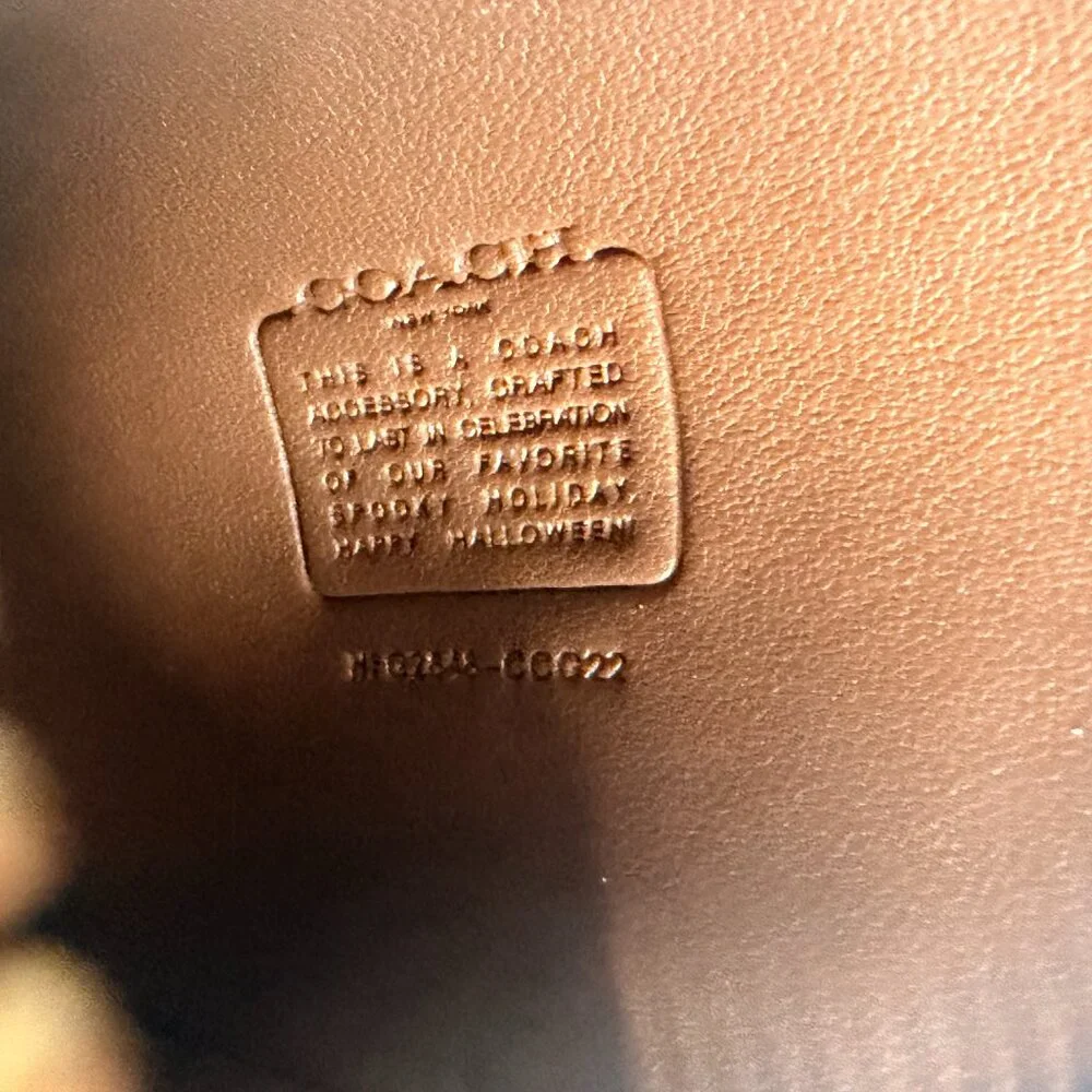 Coach pumpkin zip